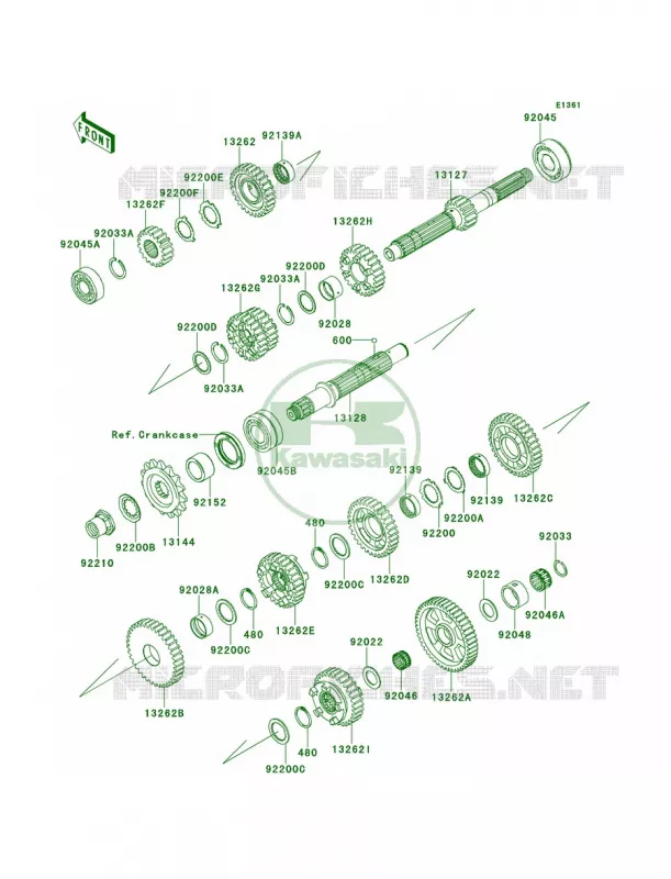 Transmission Kawasaki MOTOS 1400 2013 Ninja ZX-14R  ZX1400EDF
