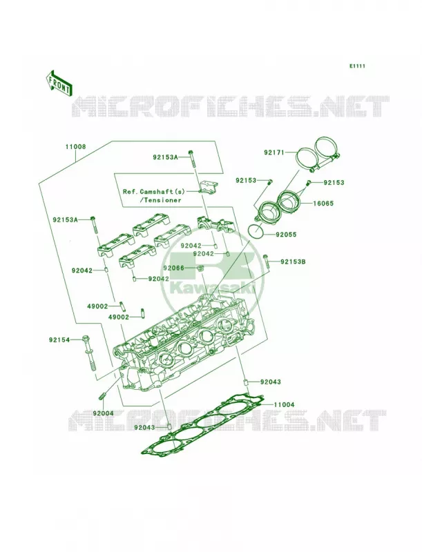 Cylinder Head Kawasaki MOTOS 1400 2013 Ninja ZX-14R ABS  ZX1400FDF