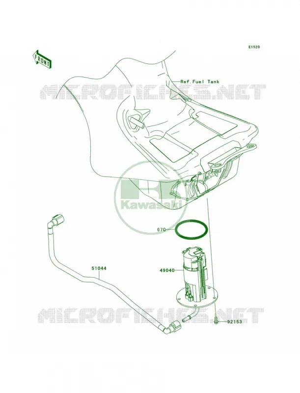 Fuel Pump Kawasaki MOTOS 1400 2013 Ninja ZX-14R ABS  ZX1400FDF
