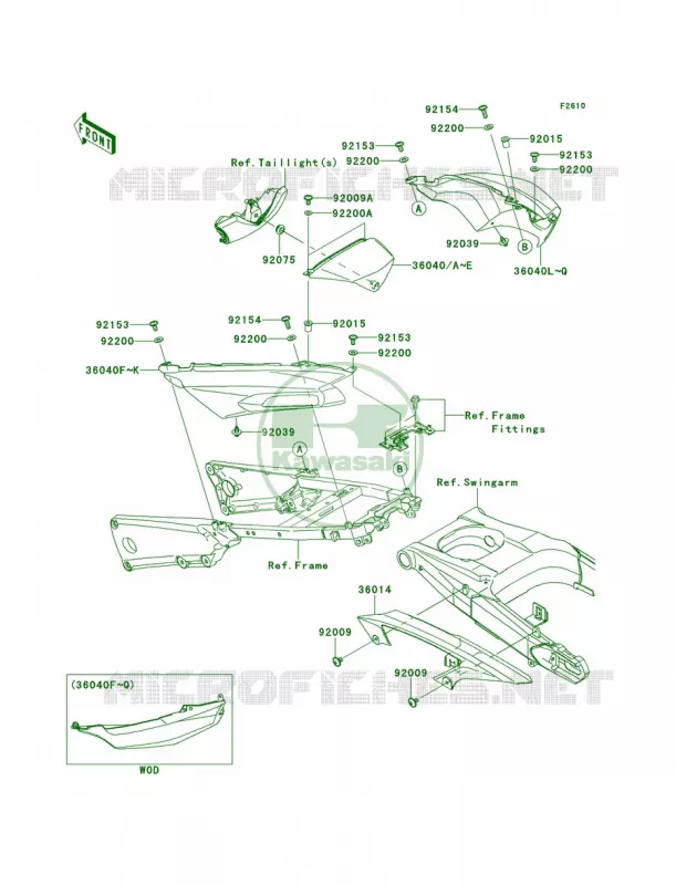 Side CoversChain Cover Kawasaki MOTOS 1400 2013 Ninja ZX-14R ABS  ZX1400FDF