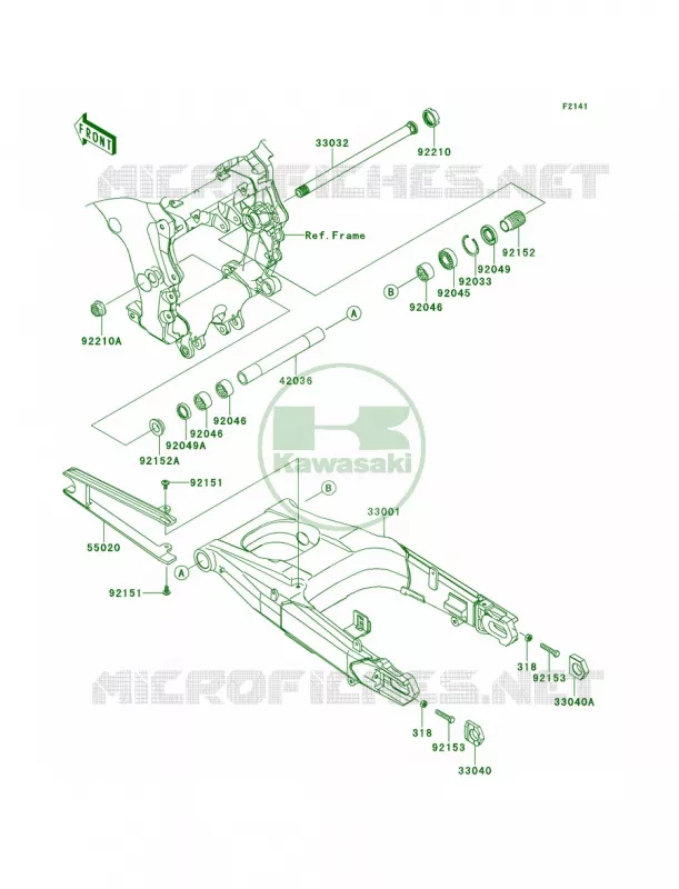 Swingarm Kawasaki MOTOS 1400 2013 Ninja ZX-14R ABS  ZX1400FDF