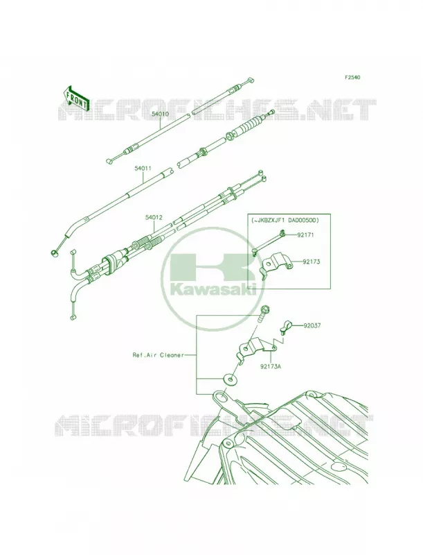 Cables Kawasaki MOTOS 636 2013 Ninja ZX-6R ABS  ZX636FDF