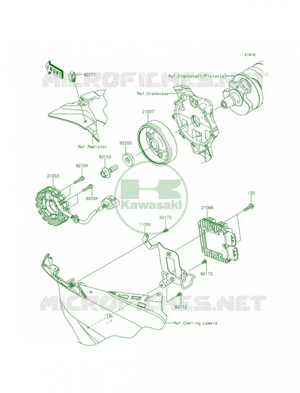 Generator Kawasaki MOTOS 636 2013 Ninja ZX-6R ABS  ZX636FDF