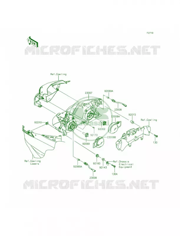 Headlights Kawasaki MOTOS 636 2013 Ninja ZX-6R ABS  ZX636FDF