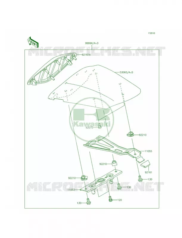AccessorySingle Seat Cover Kawasaki MOTOS 636 2013 Ninja ZX-6R   ZX636EDF