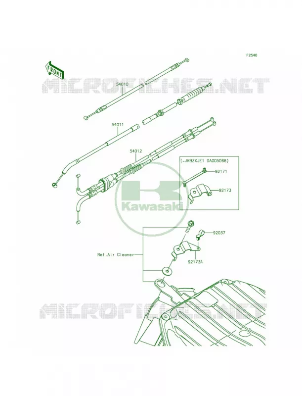 Cables Kawasaki MOTOS 636 2013 Ninja ZX-6R   ZX636EDF