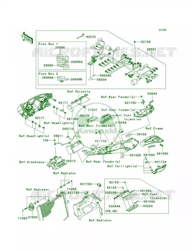 Chassis Electrical Equipment Kawasaki MOTOS 636 2013 Ninja ZX-6R   ZX636EDF