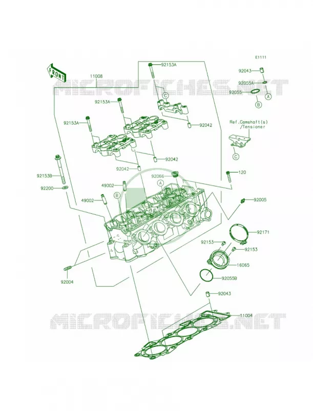 Cylinder Head Kawasaki MOTOS 636 2013 Ninja ZX-6R   ZX636EDF