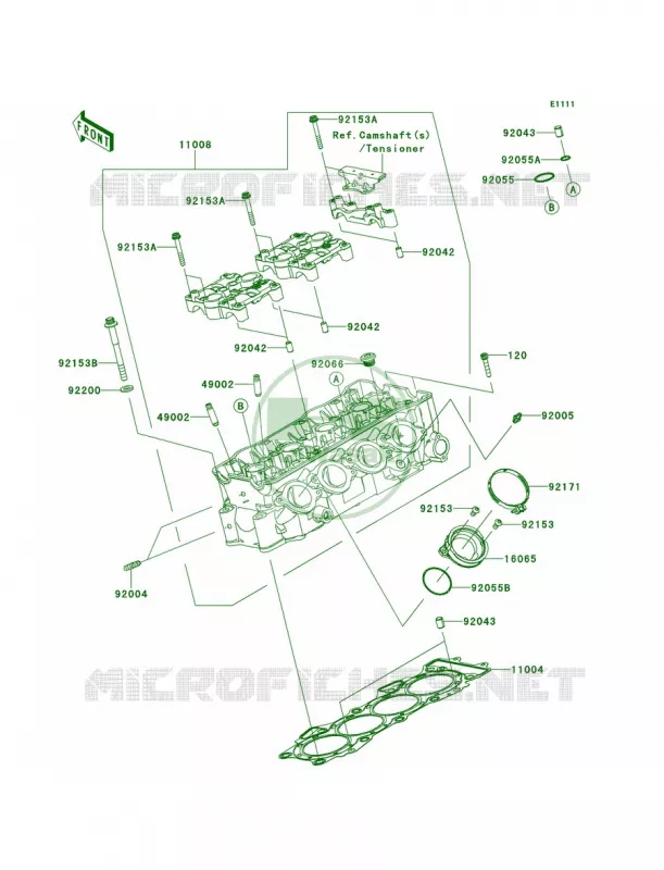 Cylinder Head Kawasaki MOTOS 636 2013 Ninja ZX-6R   ZX636EDF