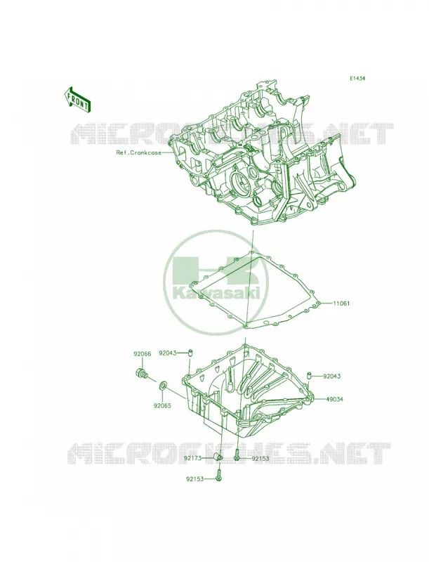 Oil Pan Kawasaki MOTOS 636 2013 Ninja ZX-6R   ZX636EDF