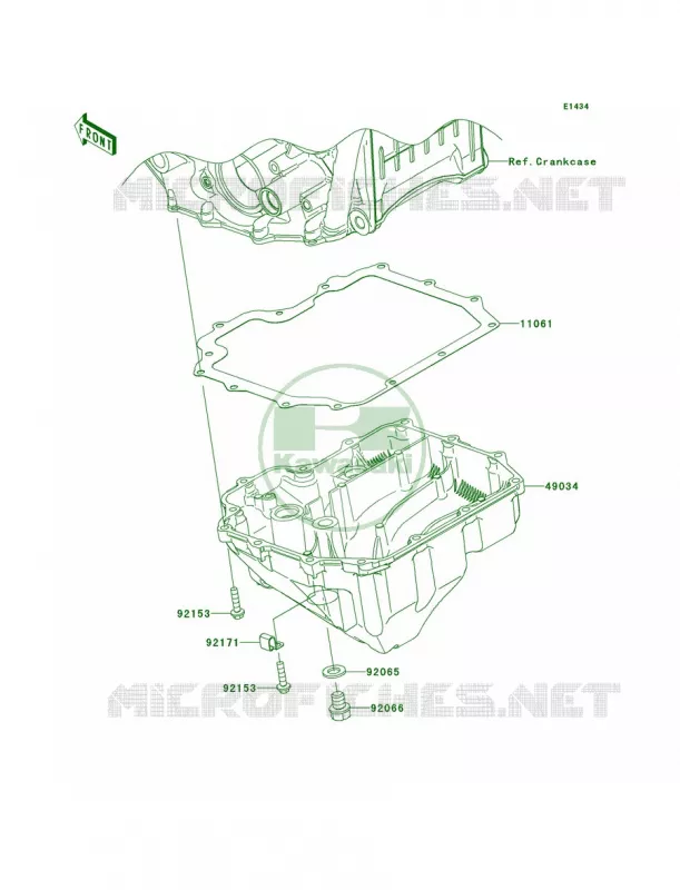 Oil Pan Kawasaki MOTOS 1000 2012 Ninja ZX-10R  ZX1000JCF