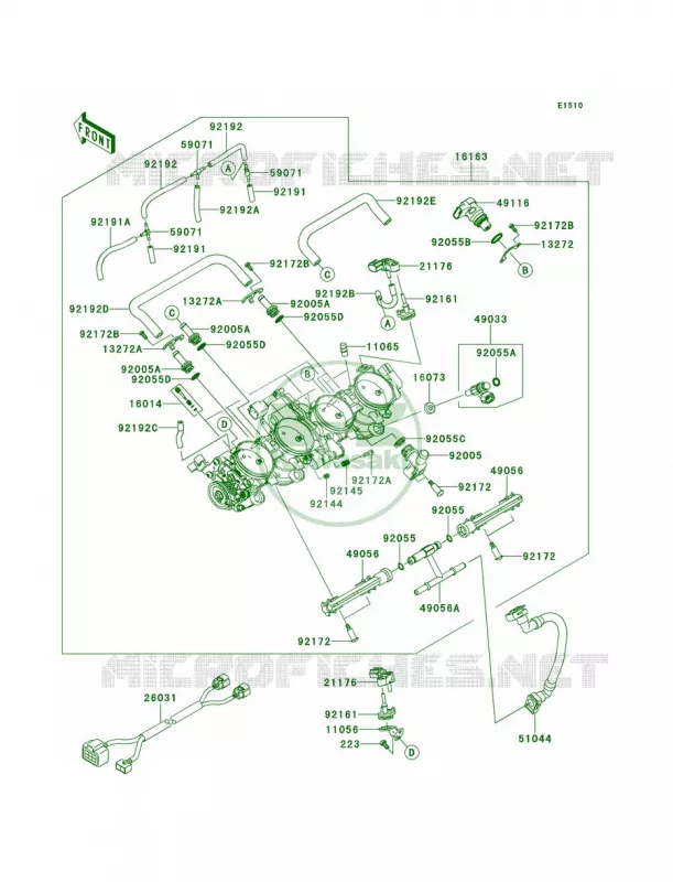 Throttle Kawasaki MOTOS 1000 2012 Ninja ZX-10R  ZX1000JCF