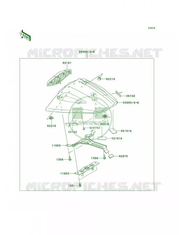 AccessorySingle Seat Cover Kawasaki MOTOS 1000 2012 Ninja ZX-10R ABS  ZX1000KCF
