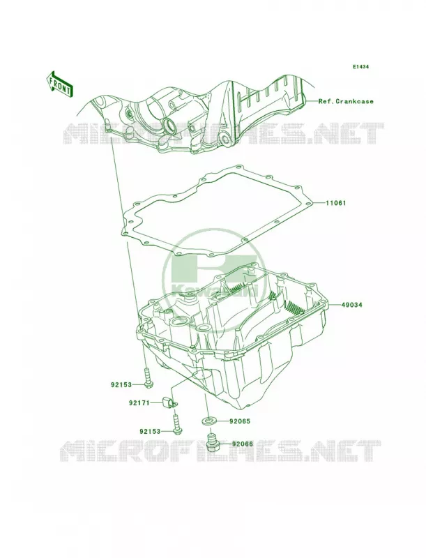 Oil Pan Kawasaki MOTOS 1000 2012 Ninja ZX-10R ABS  ZX1000KCF
