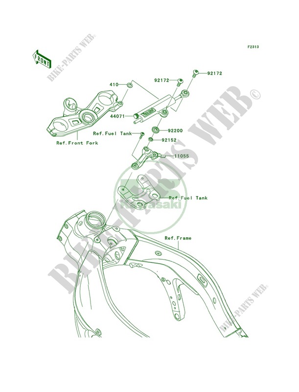 Steering Damper pour Kawasaki Ninja ZX-6R 2012
