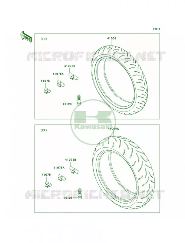 Tires Kawasaki MOTOS 600 2012 Ninja ZX-6R  ZX600RCF