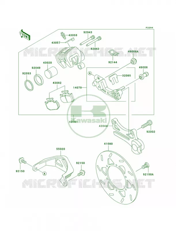 Rear BrakeA10 Kawasaki MOTOS 220 2003 KDX220R  KDX220-A10