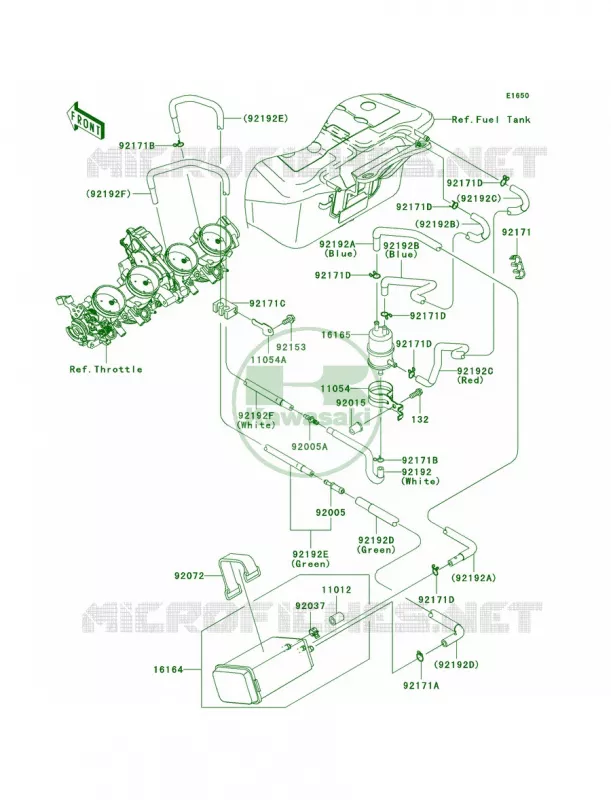 Fuel Evaporative SystemCA Kawasaki MOTOS 1400 2011 Ninja ZX-14  ZX1400CBF