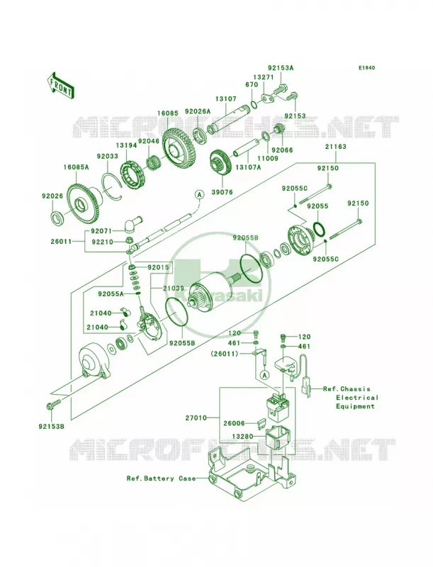 Starter Motor Kawasaki MOTOS 1400 2011 Ninja ZX-14  ZX1400CBF