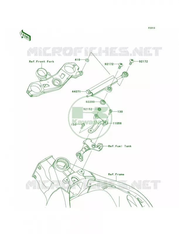 Steering DamperKBFKCF Kawasaki MOTOS 1000 2011 Ninja ZX-10R ABS  ZX1000KBF