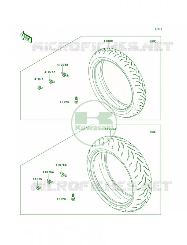 Tires Kawasaki MOTOS 1000 2011 Ninja ZX-10R ABS  ZX1000KBF