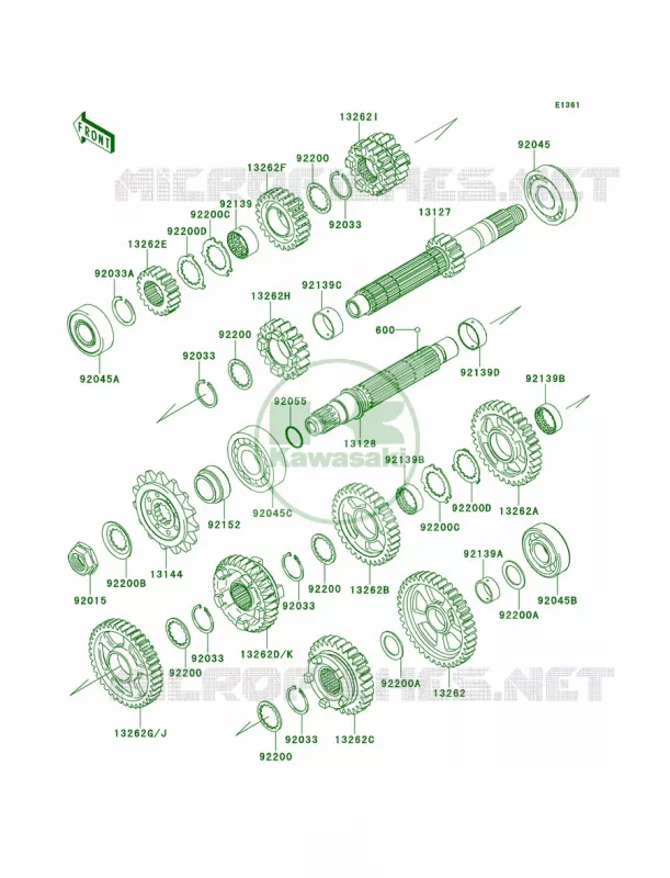 Transmission Kawasaki MOTOS 1000 2011 Ninja ZX-10R ABS  ZX1000KBF