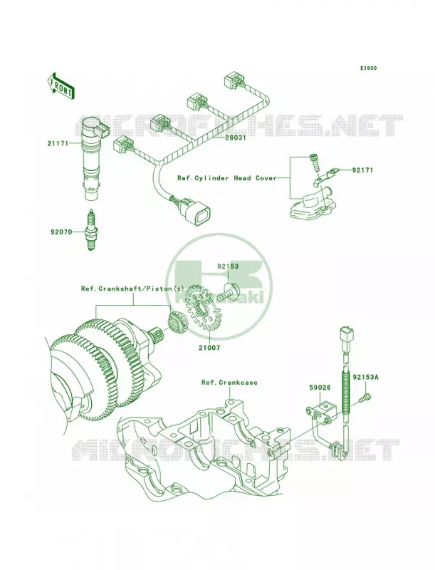 Ignition System Kawasaki MOTOS 1400 2010 Ninja ZX-14  ZX1400CAF