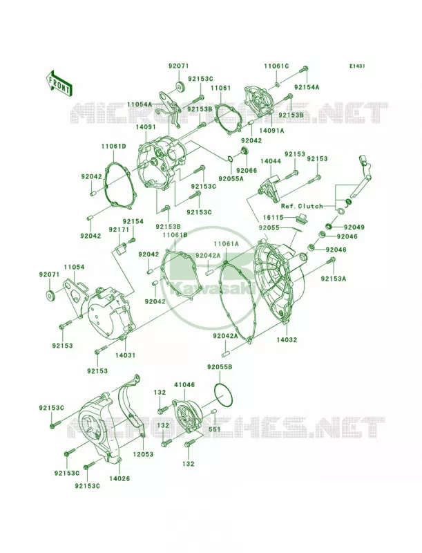 Engine Covers Kawasaki MOTOS 1000 2010 Ninja ZX-10R  ZX1000FAF