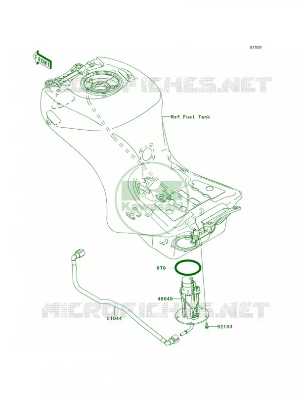 Fuel Pump Kawasaki MOTOS 1400 2009 Ninja ZX-14  ZX1400C9F
