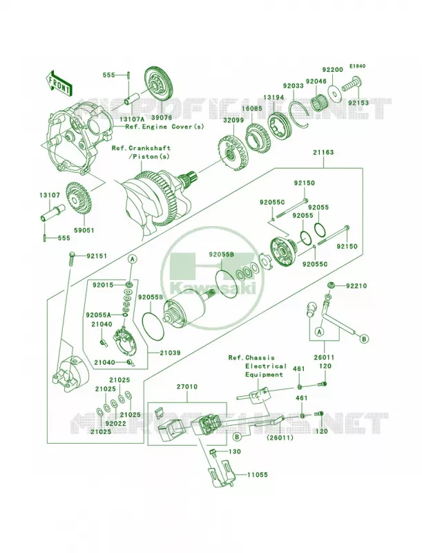 Starter Motor Kawasaki MOTOS 1000 2009 Ninja ZX-10R  ZX1000E9F