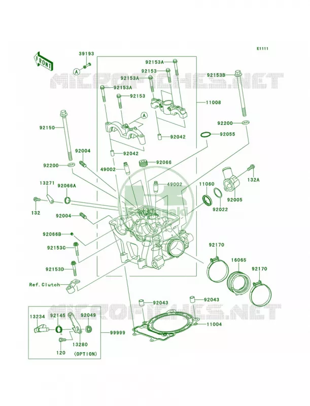 Cylinder Head Kawasaki MOTOS 450 2014 KLX450R  KLX450AEF