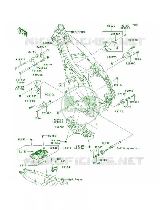 Frame Fittings Kawasaki MOTOS 450 2014 KLX450R  KLX450AEF