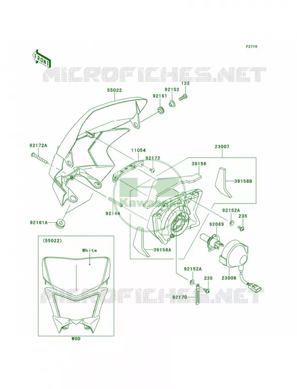Headlights Kawasaki MOTOS 450 2014 KLX450R  KLX450AEF
