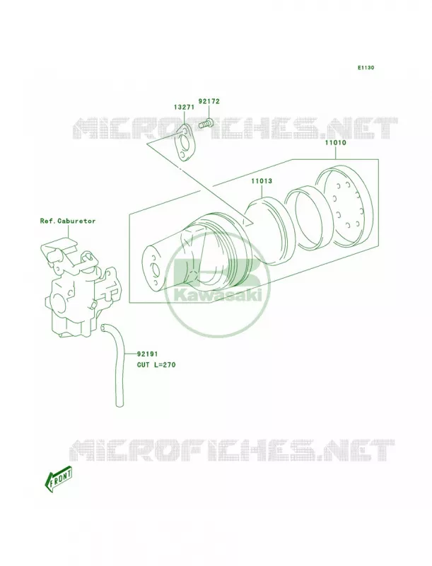 Air Cleaner Kawasaki MOTOS 50 2003 KDX50  KDX50-A1