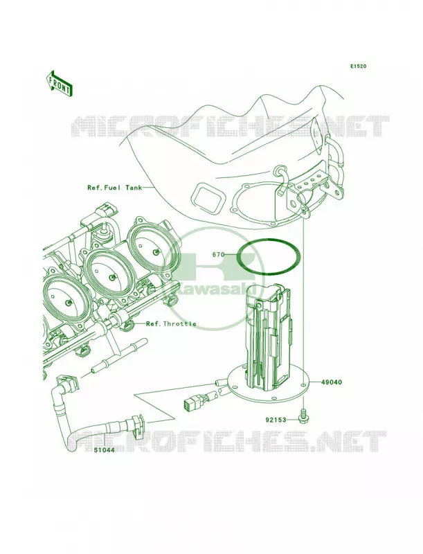 Fuel Pump Kawasaki MOTOS 1000 2008 Ninja ZX-10R  ZX1000E8F