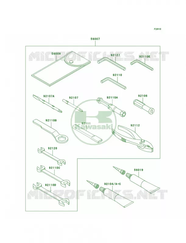 Owner's ToolsE8F Kawasaki MOTOS 1000 2008 Ninja ZX-10R  ZX1000E8F