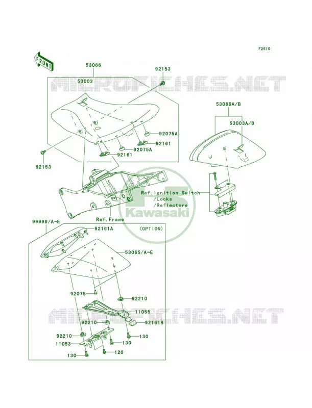 Seat Kawasaki MOTOS 1000 2008 Ninja ZX-10R  ZX1000E8F