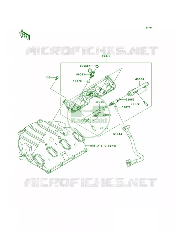 Top Feed Injecter Kawasaki MOTOS 1000 2008 Ninja ZX-10R  ZX1000E8F