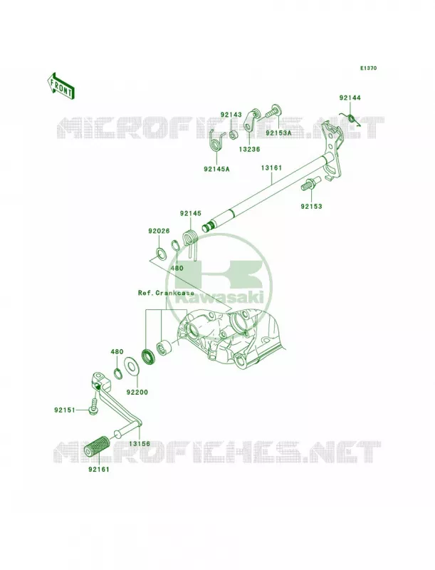 Gear Change Mechanism Kawasaki MOTOS 1400 2008 Ninja ZX-14  ZX1400C8F