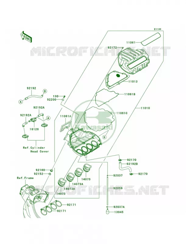 Air Cleaner Kawasaki MOTOS 600 2008 Ninja ZX-6R  ZX600P8F