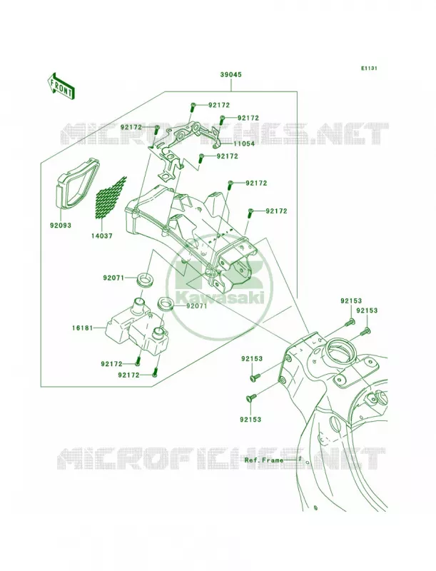 Air Duct Kawasaki MOTOS 600 2008 Ninja ZX-6R  ZX600P8F