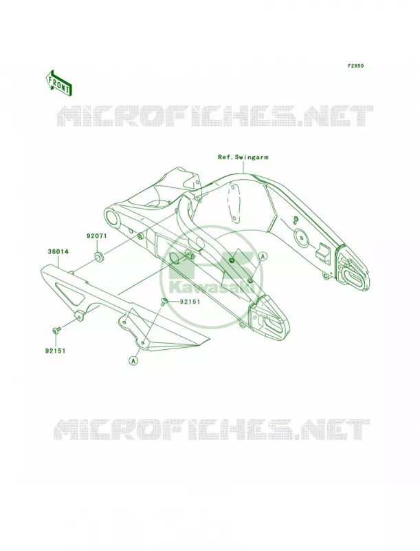 Chain Cover Kawasaki MOTOS 600 2008 Ninja ZX-6R  ZX600P8F