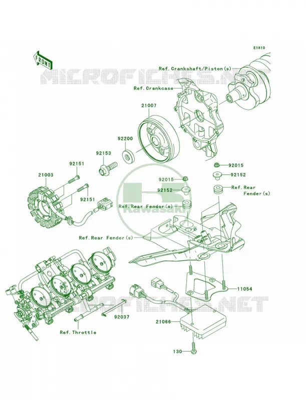 Generator Kawasaki MOTOS 600 2008 Ninja ZX-6R  ZX600P8F