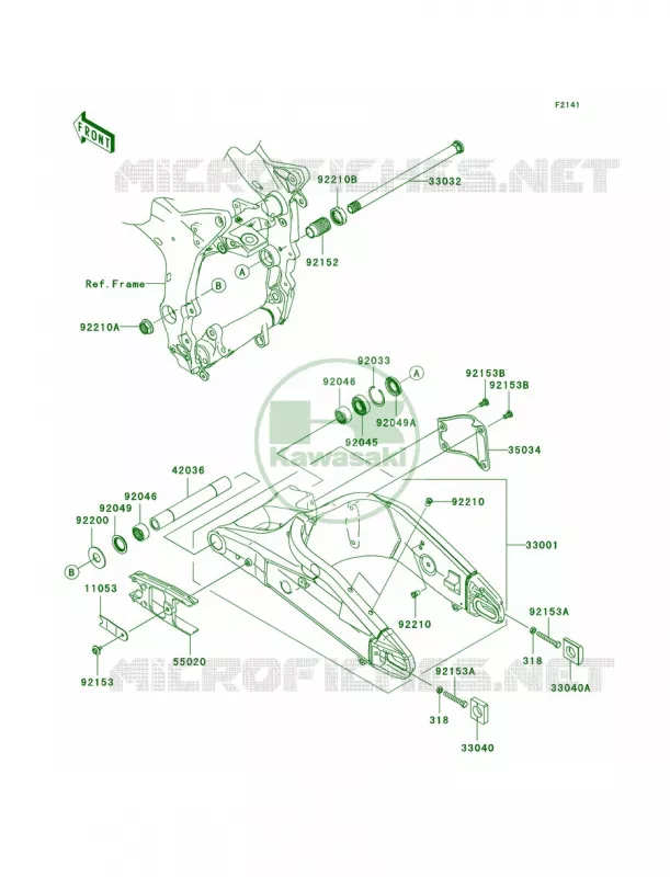 Swingarm Kawasaki MOTOS 600 2008 Ninja ZX-6R  ZX600P8F