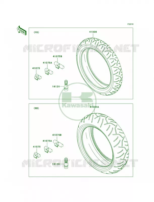 Tires Kawasaki MOTOS 600 2008 Ninja ZX-6R  ZX600P8F