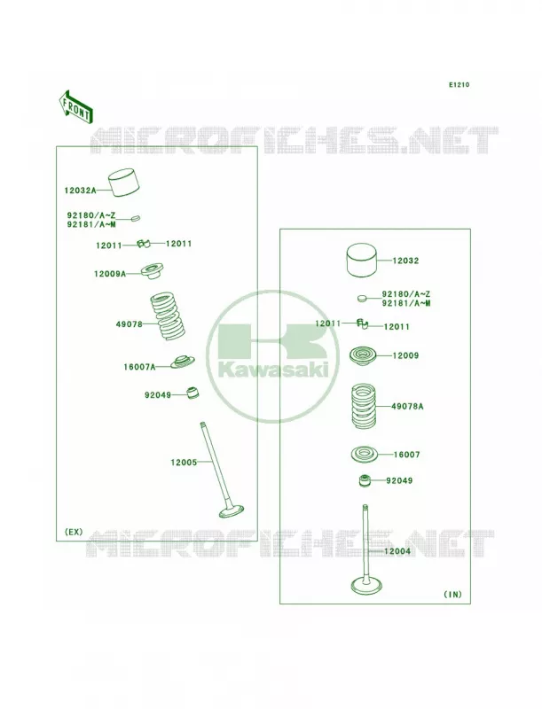 Valves Kawasaki MOTOS 600 2008 Ninja ZX-6R  ZX600P8F