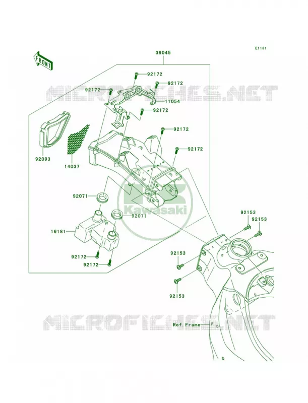 Air Duct Kawasaki MOTOS 600 2008 Ninja ZX-6R   ZX600P8FA