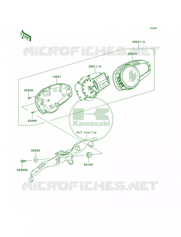 Meters Kawasaki MOTOS 600 2008 Ninja ZX-6R   ZX600P8FA