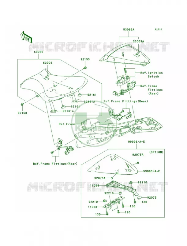 Seat Kawasaki MOTOS 600 2008 Ninja ZX-6R   ZX600P8FA