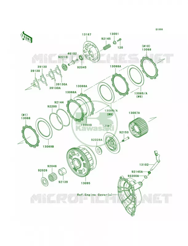 Clutch Kawasaki MOTOS 1000 2007 Ninja ZX-10R  ZX1000D7FA